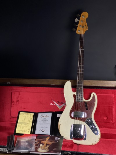 Fender Custom Shop Ltd Edition 1960 Jazz Bass Relic Aged Olympic White